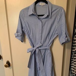 Cotton shirt dress.